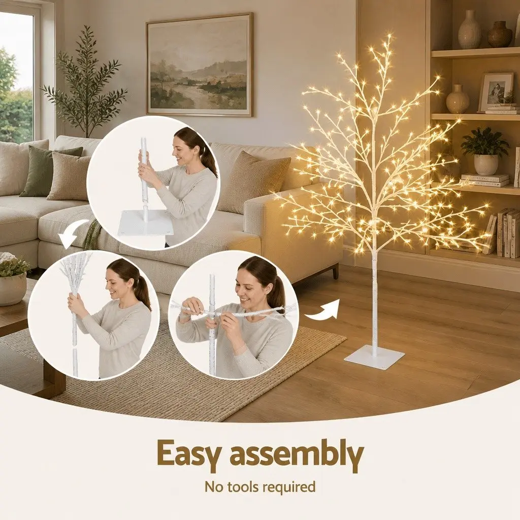 LED Christmas Tree 5FT Warm White Lights Indoor Outdoor Holiday Decoration