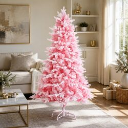 Value-Packed 6FT Pink Christmas Tree for Joyful Holidays