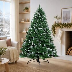 Comforting 7FT Snowy Tree: Practical Holiday Decor