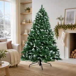 Comforting 7FT Snowy Tree: Practical Holiday Decor