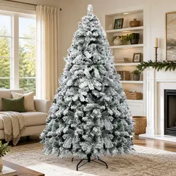 Practical 7FT Snow Flocked Christmas Tree Solution