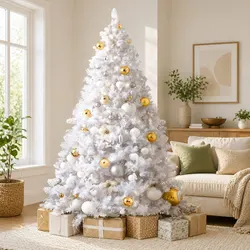 Reassuringly Affordable 7FT White Christmas Tree