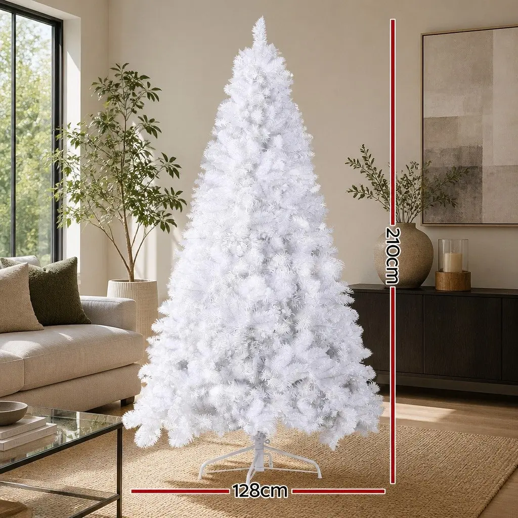 Christmas Tree White 2.1m LED Lights 1260 Tips Holiday Decor