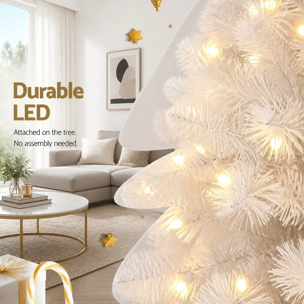 Christmas Tree White 2.1m LED Lights 1260 Tips Holiday Decor