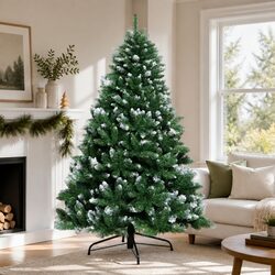 Reliable 8FT Snow Frosted Christmas Tree for Your Holiday