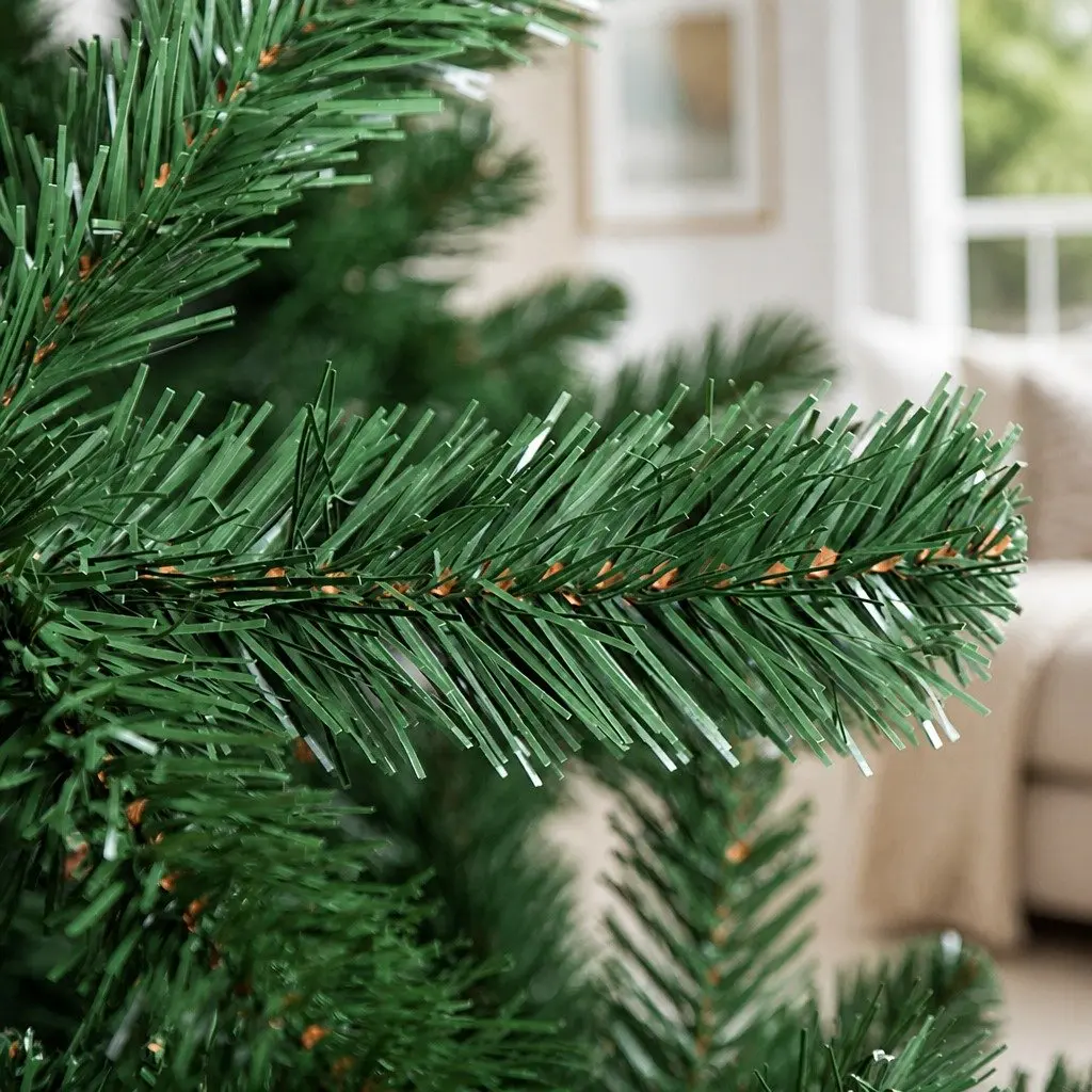 Artificial Christmas Tree 2.4m Green Xmas Tree 1225 Tips Metal Stand Home Decor