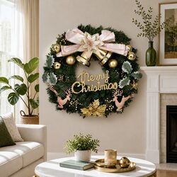 Warm and Practical 60CM Christmas Wreath for Your Home