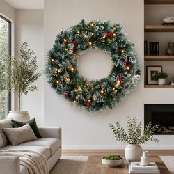 Charming 60cm Christmas Wreath for Your Home