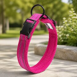 Reliable Reflective Dog Collar - Pink for Comfort