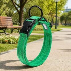 Reliable Heavy Duty Green Dog Collar for Peace of Mind