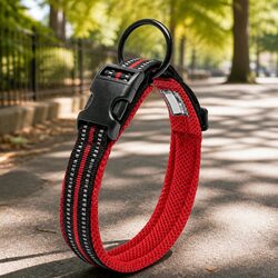 Reliable Heavy Duty Reflective Dog Collar - 2XS Red