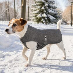 Stay Cozy This Winter with a Charcoal Dog Coat Size L
