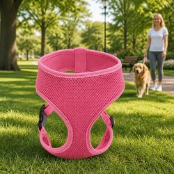 Warm Comfort: Pink XL Dog Harness with Adjustable Fit