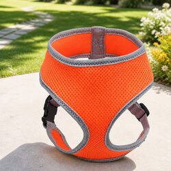 Comfortable and Practical Large Dog Harness in Orange