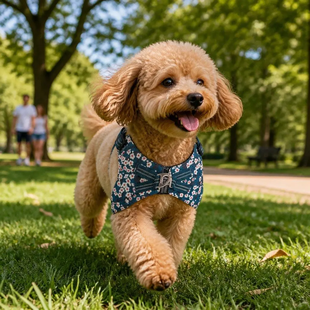 Floral Dog Harness for Safe Walks