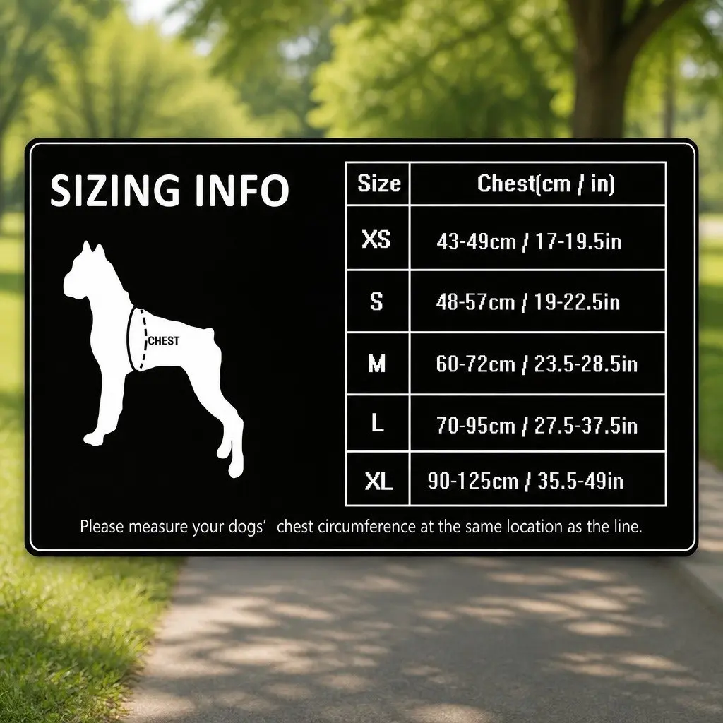 Sports No Pull Dog Harness Reflective Medium Large Chest Back Attachment