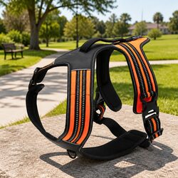 Sports No Pull Dog Harness Reflective Medium Large Dogs Orange S Size