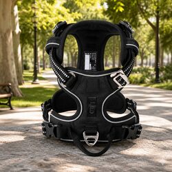 No Pull Dog Harness Breathable Mesh Reflective Night Safety Adjustable S M L XL