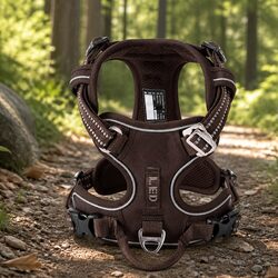 Value-Packed XL Brown Dog Harness: Comfortable & Safe