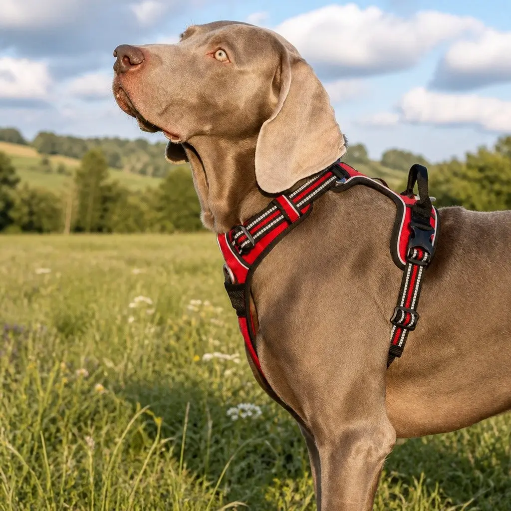 No Pull Dog Harness Reflective Breathable Mesh Nylon Webbing Large Pet Safety
