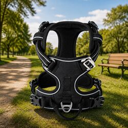 No Pull Dog Harness XL Breathable Mesh Reflective Nylon Webbing Adventurer Pet