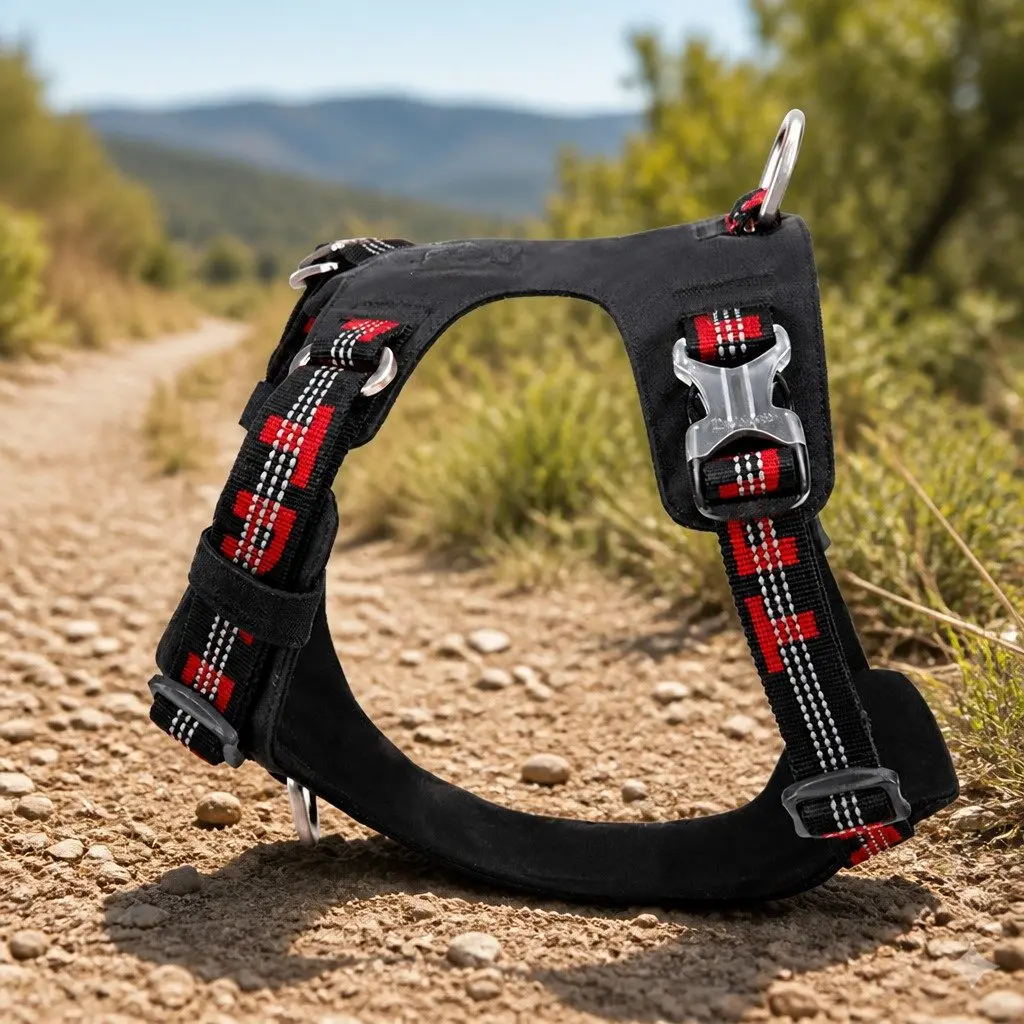 Lightweight Reflective No Pull Dog Harness Black 2XS Secure Breathable Pet