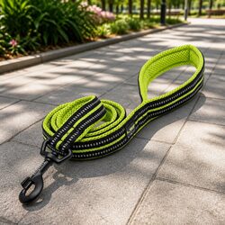 Reflective Dog Leash Lead 2m XS Yellow Nylon Pet Walking Safety Visibility