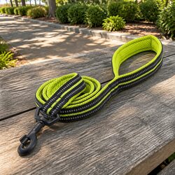 Safe and Comfortable Reflective Dog Leash 2m Nylon M Yellow