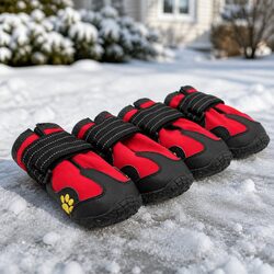Reliable Weatherproof Dog Booties with Velcro - 4 Count