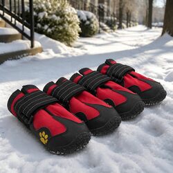 Dog Boots Weatherproof Booties Pet Paws Protection Cold Weather Reflective Size