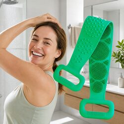 Exfoliating Back Scrub Strap Shower Body Cleaner Tool Green 60cm