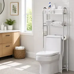 Reliable 2-Tier Bathroom Shelf for Practical Organization