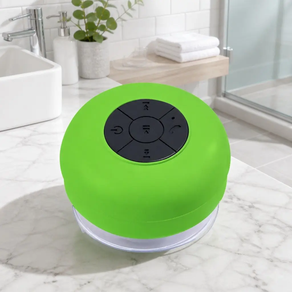 Green Bluetooth Speaker with Suction Cup