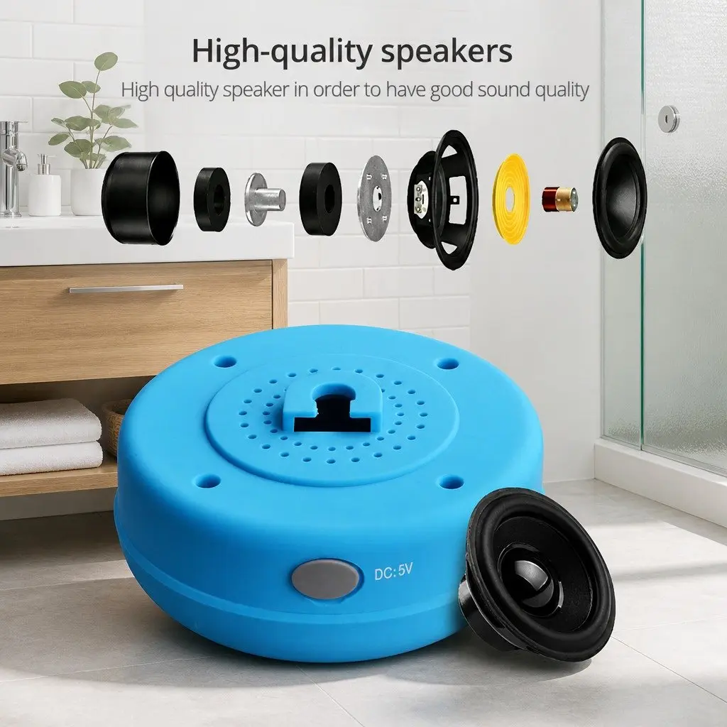 Green Bluetooth Speaker with Suction Cup