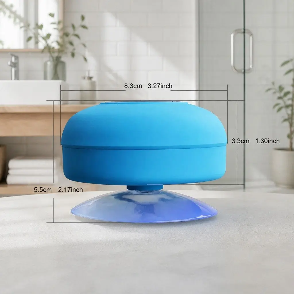 Green Bluetooth Speaker with Suction Cup