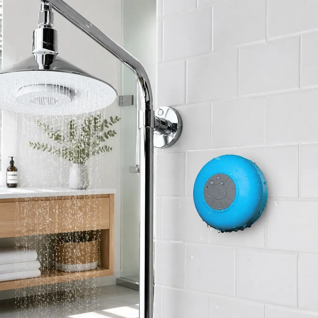 Green Bluetooth Speaker with Suction Cup