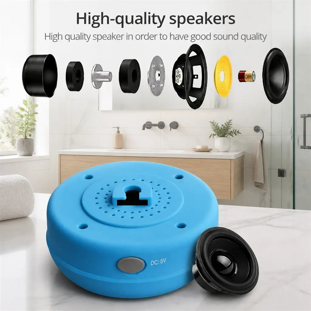 Portable Speaker with Suction Cup