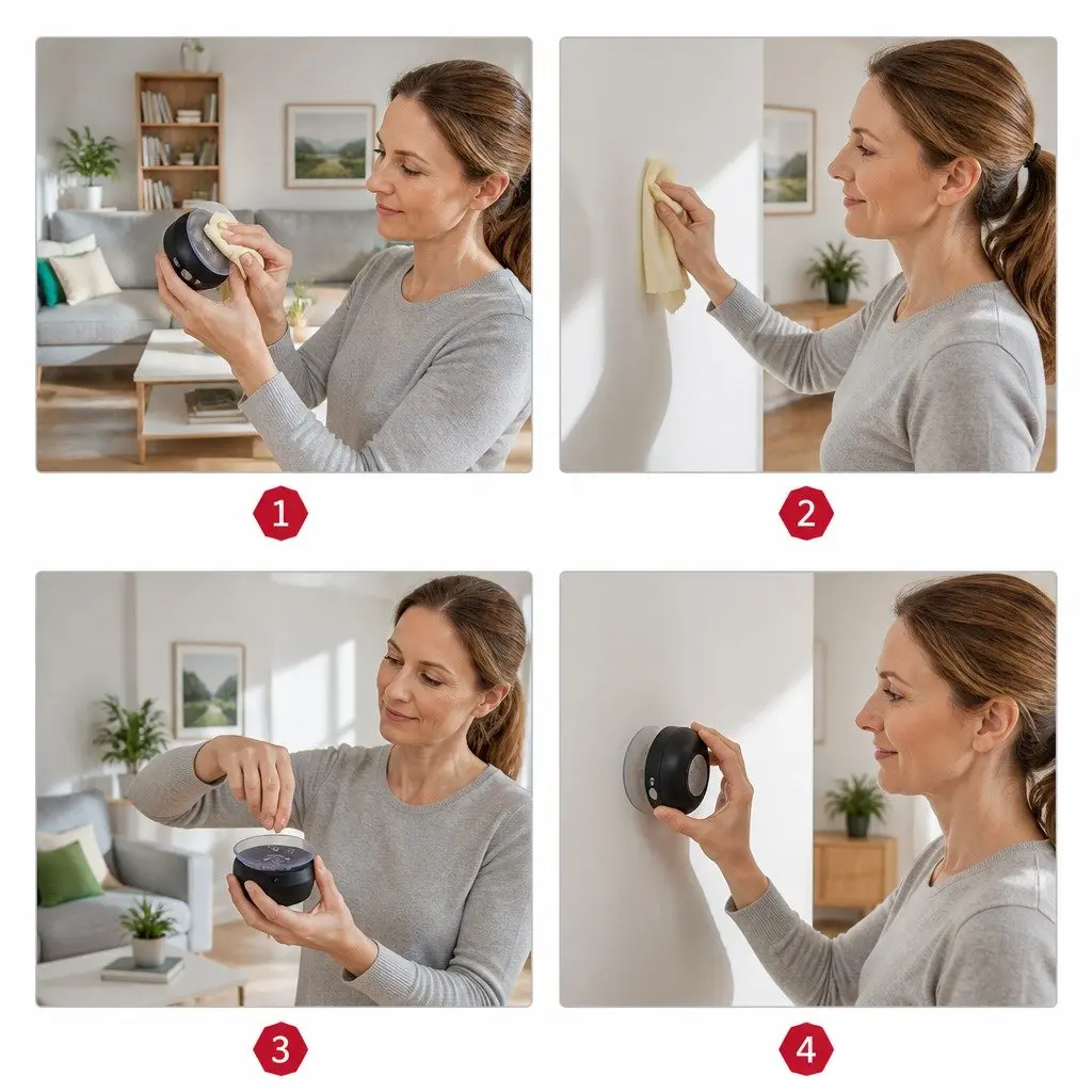 Portable Bluetooth Speaker with Suction Cup Mount Stereo Music Player Yellow