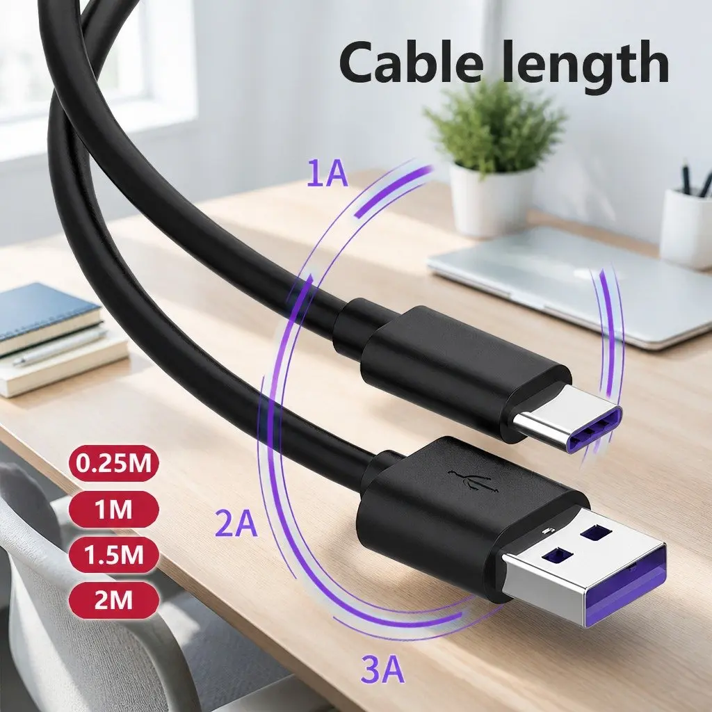 USB-C to USB-C Fast Charge Cable 40W 1.5m Black
