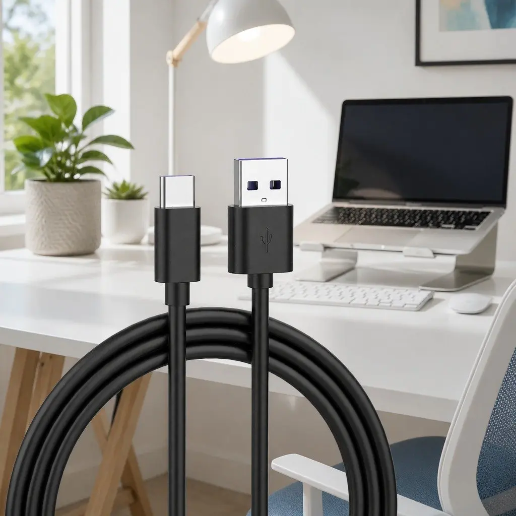USB to USB-C Fast Charging Cable for Android Devices 0.25m 0.5m 1m 1.5m 2m 3m Black White