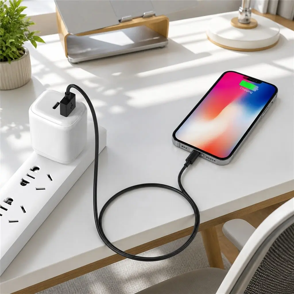 USB to USB-C Fast Charging Cable for Android Devices 0.25m 0.5m 1m 1.5m 2m 3m Black White