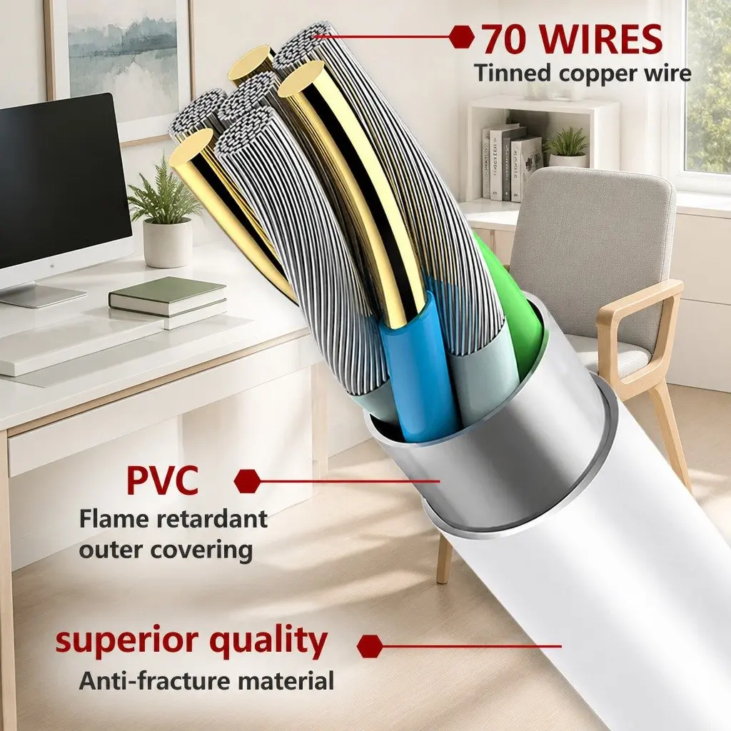USB Type-C Fast Charging Cable 40W Power Cord 1.5m Black