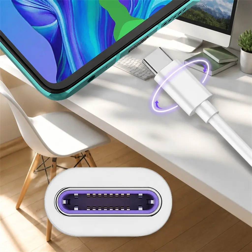 USB Type-C Fast Charging Cable 40W Power Cord 1.5m Black