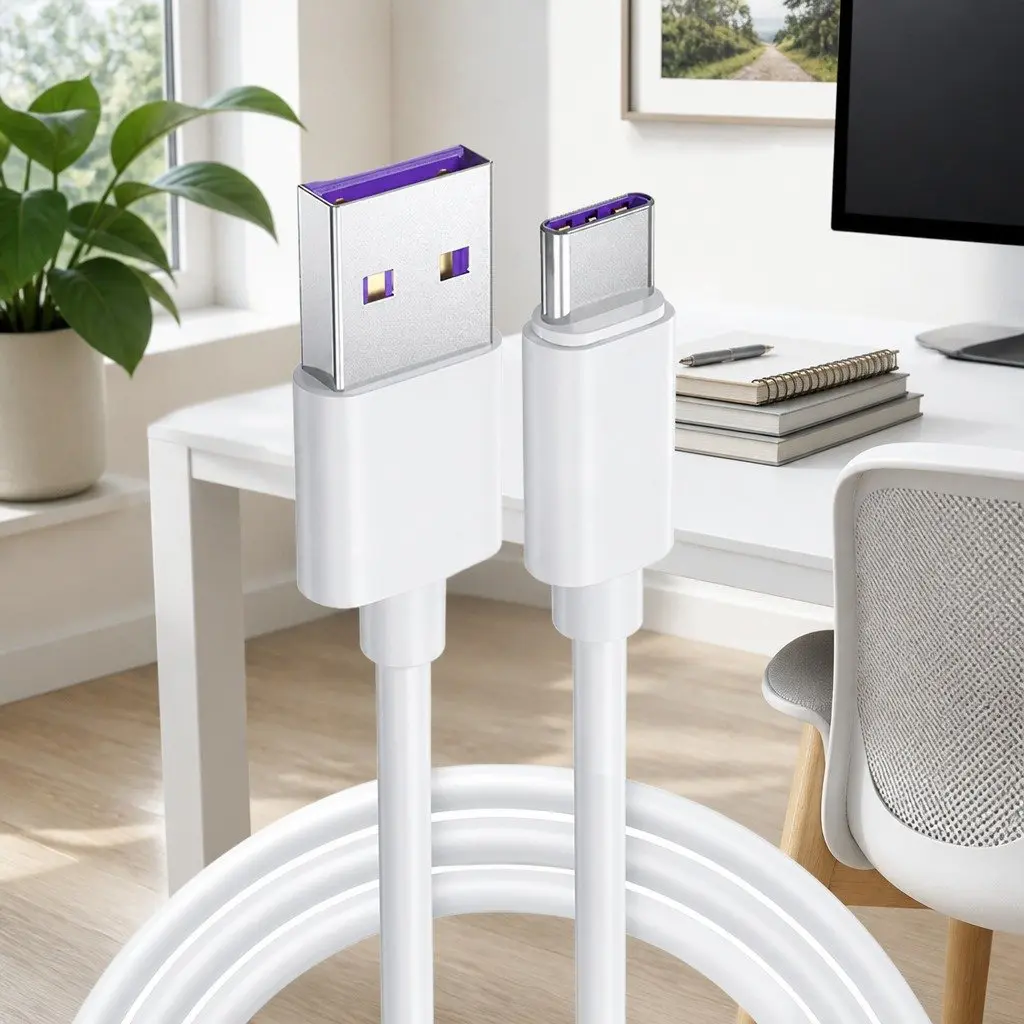 USB Type-C Fast Charging Cable 40W Power Cord 1.5m Black