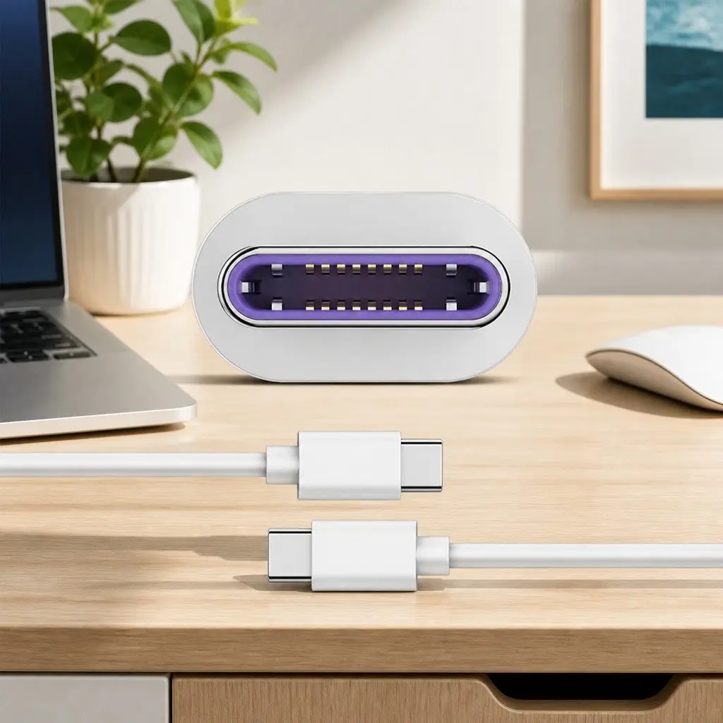 USB to USB-C Fast Charging Cable for Smartphones 1m Black