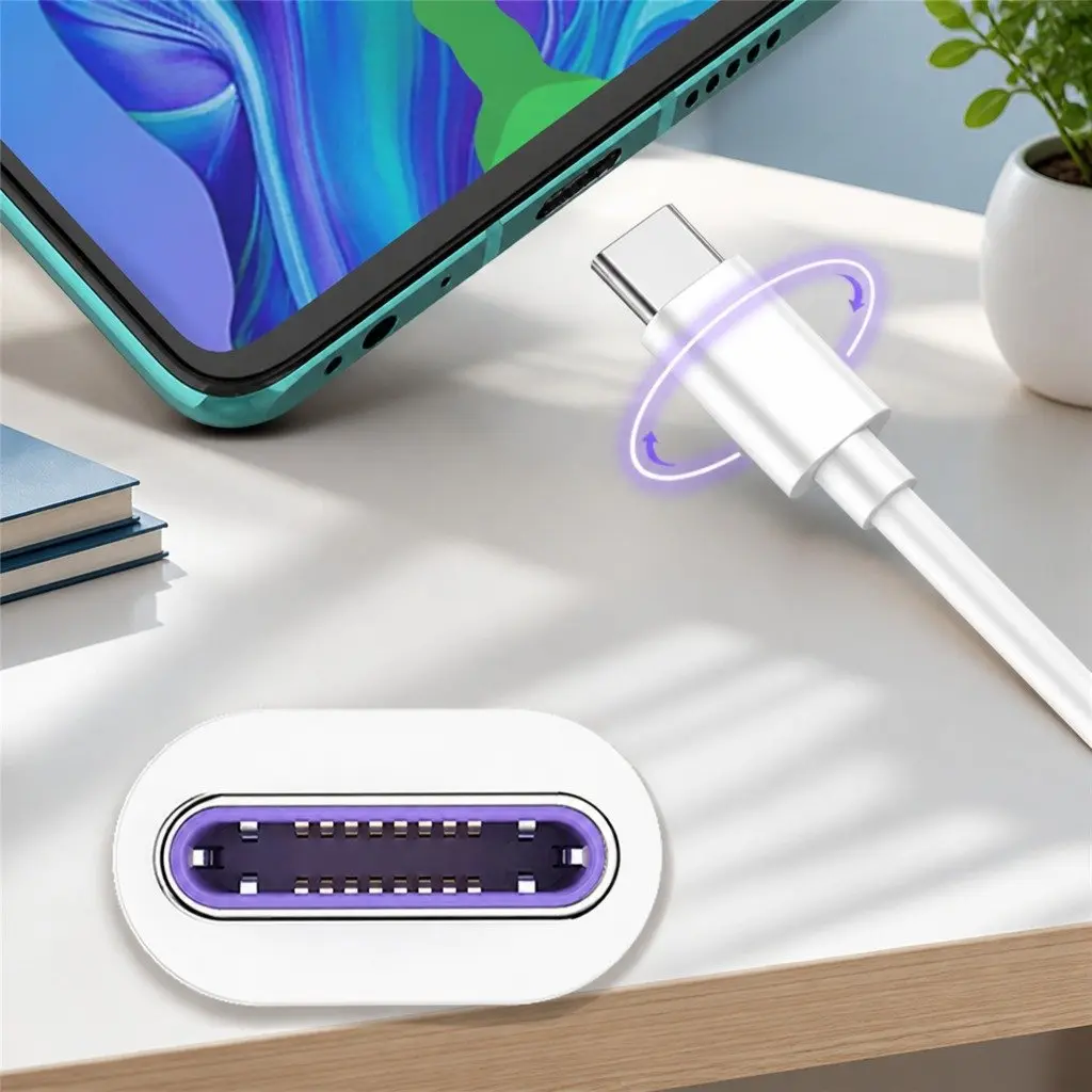 USB to USB-C Fast Charging Cable Data Transfer 1.5m Black