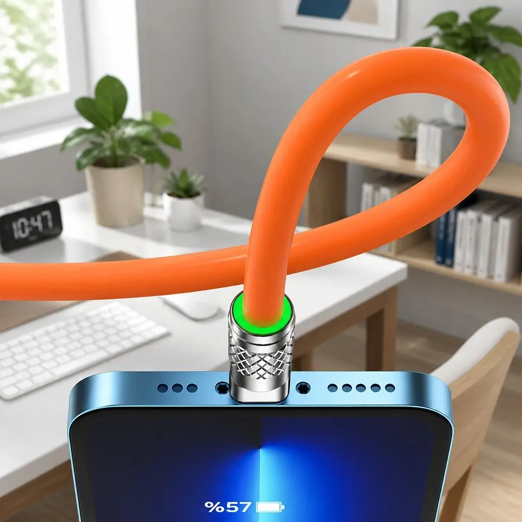 120W Fast Charging Cable 3 in 1 Data Line 1.2 Meter Yellow