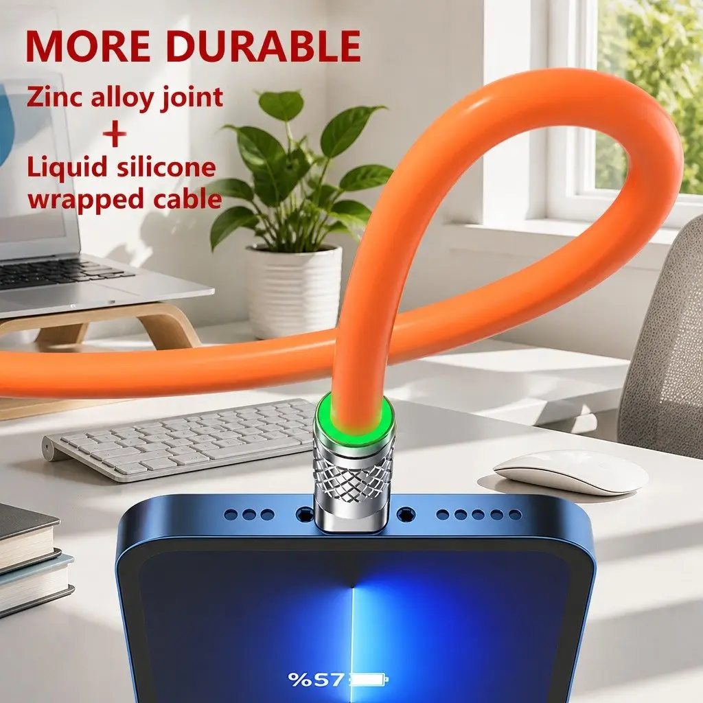 3-in-1 USB Charging Cable Fast Charging 1.2 Meter Green