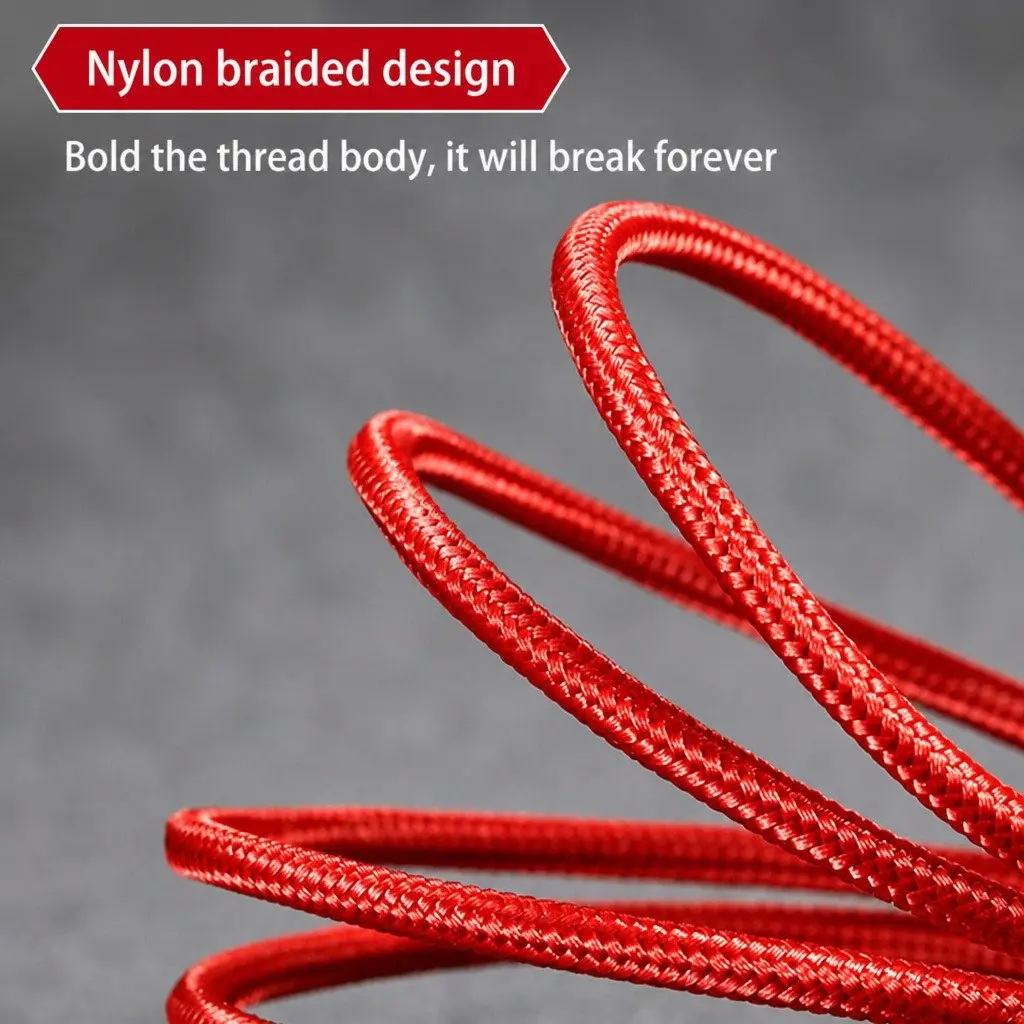 4-in-1 USB Charging Cable Multi Device Fast Charge 3.3mm Colorful Nylon Woven