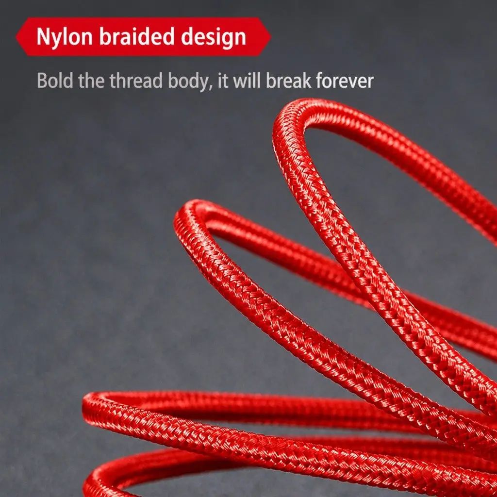 4-in-1 USB Charging Cable Cord for Apple Micro USB USB-C Devices 3.3mm Braided Colorful